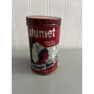Calumet 7 Oz Double Acting Baking Powder Tin Vintage Kitchen Decor Collectible